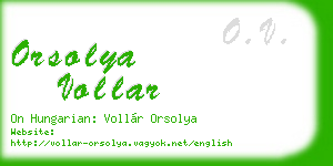 orsolya vollar business card